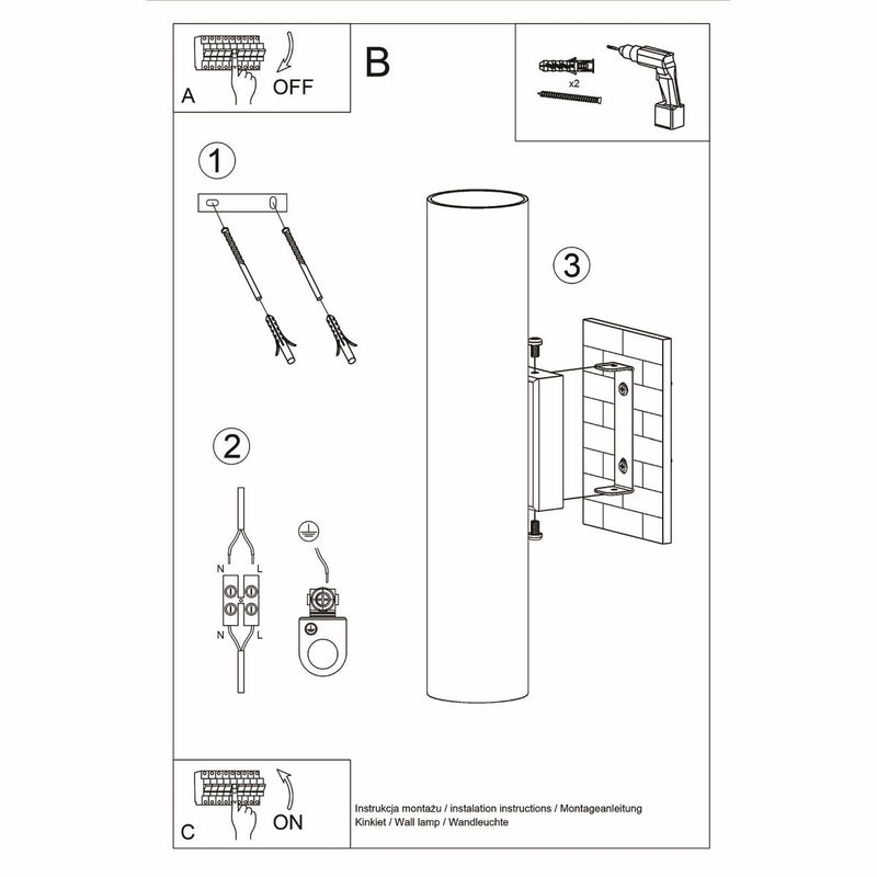 Wandleuchte Lagos 2 Schwarz – 2-Flammige Led-Wandleuchte, Drehbar-Leuchtezauber