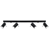 Deckenleuchte Ring 4-Flammig Schwarz, Design, Led-Fähig-Leuchtezauber