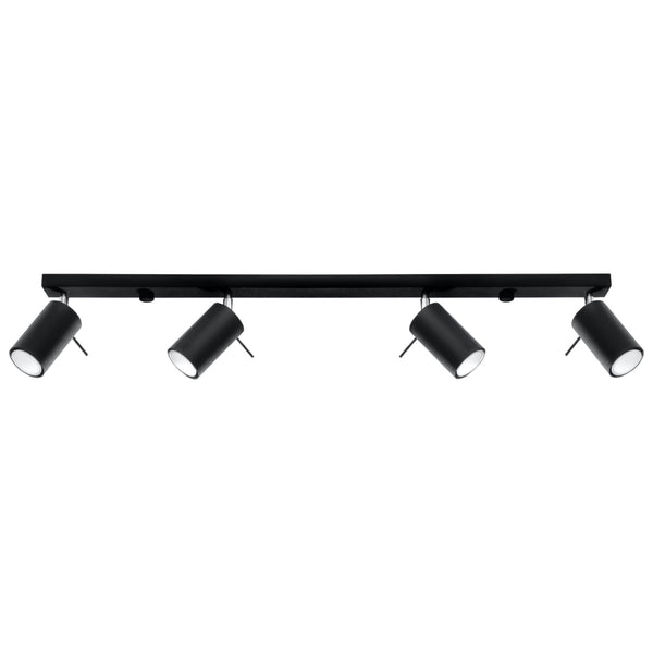 Deckenleuchte Ring 4-Flammig Schwarz, Design, Led-Fähig-Leuchtezauber