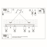 Deckenleuchte Ring 4-Flammig Schwarz, Design, Led-Fähig-Leuchtezauber