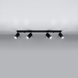 Deckenleuchte Ring 4-Flammig Schwarz, Design, Led-Fähig-Leuchtezauber