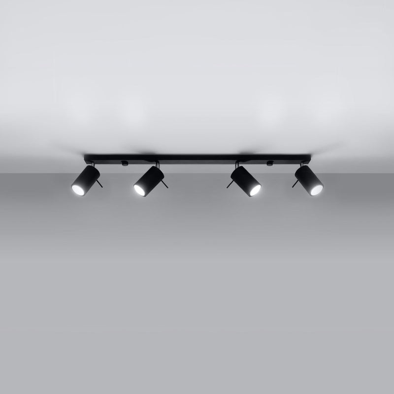 Deckenleuchte Ring 4-Flammig Schwarz, Design, Led-Fähig-Leuchtezauber