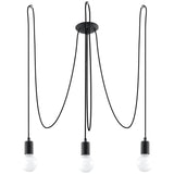 Kronleuchter Edison 3-flammig Schwarz – Industrielle LED Leuchte-Leuchtezauber