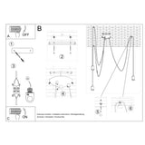 Kronleuchter Edison 3-flammig Schwarz – Industrielle LED Leuchte-Leuchtezauber