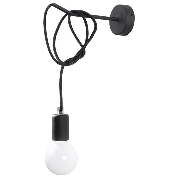 Wandleuchte Edison Schwarz – Vintage-Leuchte Mit E27-Fassung In Schwarz-Leuchtezauber
