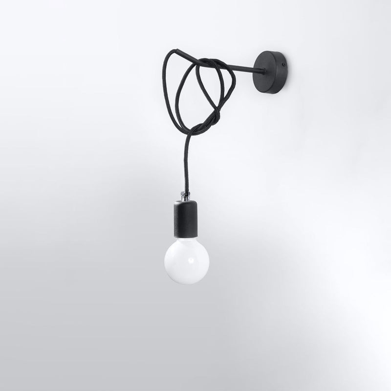 Wandleuchte Edison Schwarz – Vintage-Leuchte Mit E27-Fassung In Schwarz-Leuchtezauber