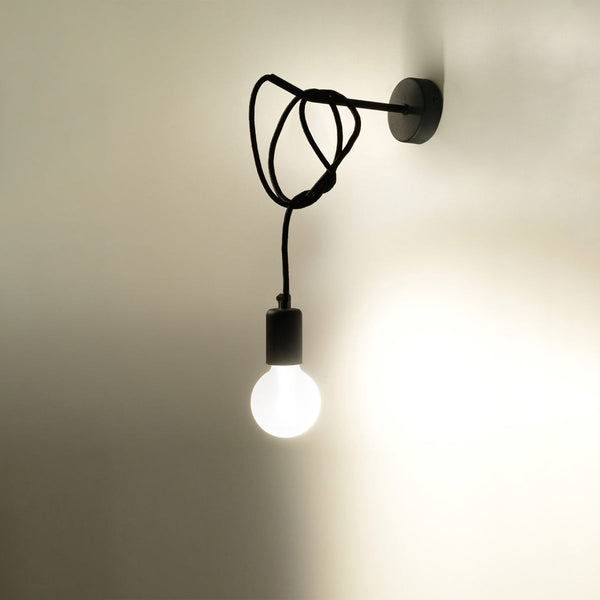 Wandleuchte Edison Schwarz – Vintage-Leuchte Mit E27-Fassung In Schwarz-Leuchtezauber