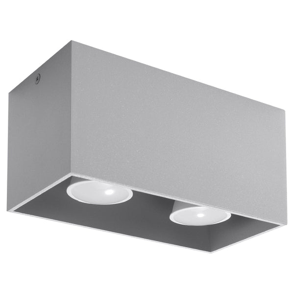 Deckenleuchte Quad Led Grau, Quadratisch, Modernes Design-Leuchtezauber