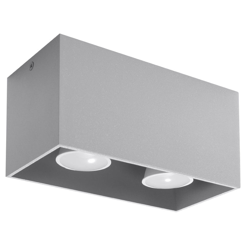 Deckenleuchte Quad Led Grau, Quadratisch, Modernes Design-Leuchtezauber