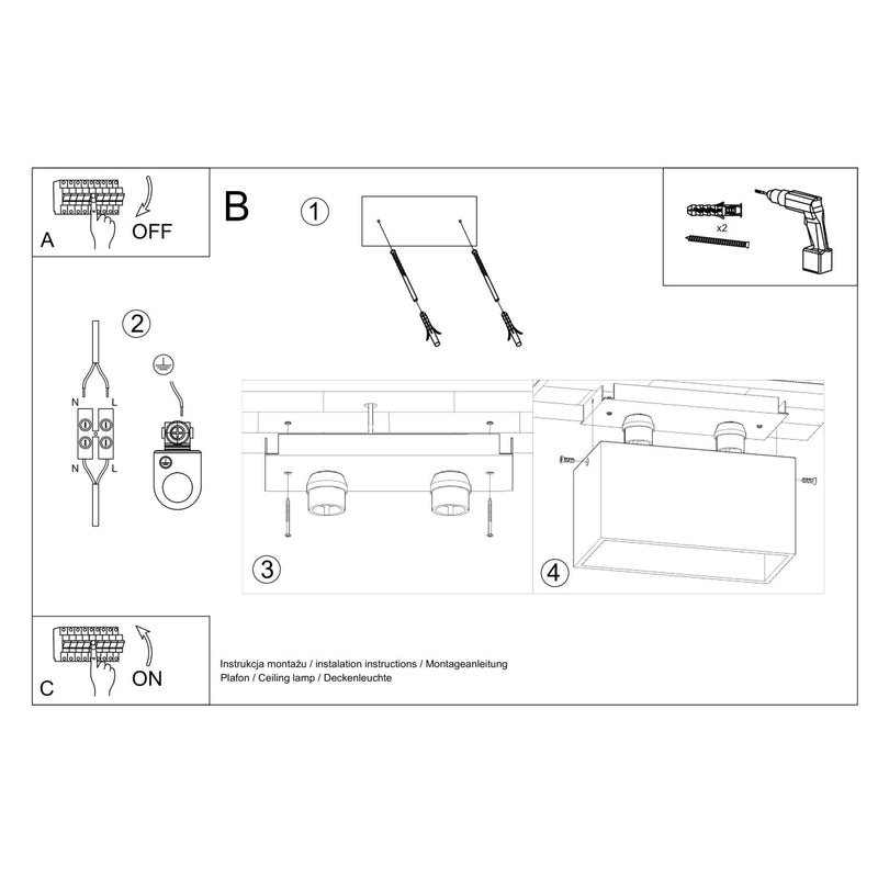Deckenleuchte Quad Led Grau, Quadratisch, Modernes Design-Leuchtezauber