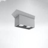 Deckenleuchte Quad Led Grau, Quadratisch, Modernes Design-Leuchtezauber