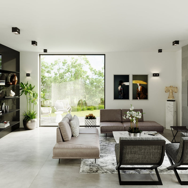 Deckenleuchte Lobo 2-Flammig Schwarz, Gu10, Modernes Design-Leuchtezauber