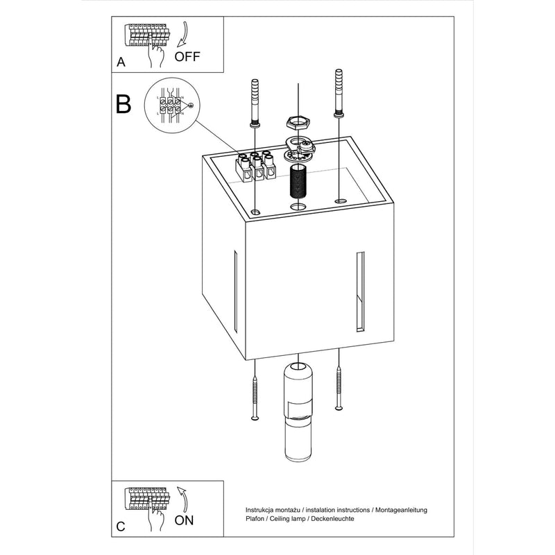 Deckenleuchte Pixar Schwarz, Modern, Led-Kompatibel, Ø30 Cm-Leuchtezauber