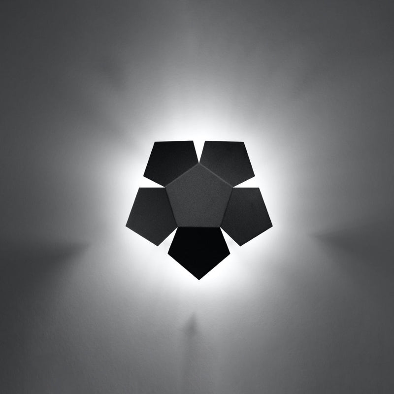 Wandleuchte Penta Schwarz – Moderne Wandlampe Mit 5 Spots In Schwarz-Leuchtezauber