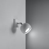 Wandleuchte Oculare Weiß – Minimalistische Led-Leuchte Mit Spotfunktion-Leuchtezauber