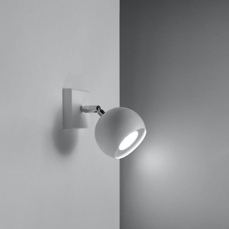 Wandleuchte Oculare Weiß – Minimalistische Led-Leuchte Mit Spotfunktion-Leuchtezauber