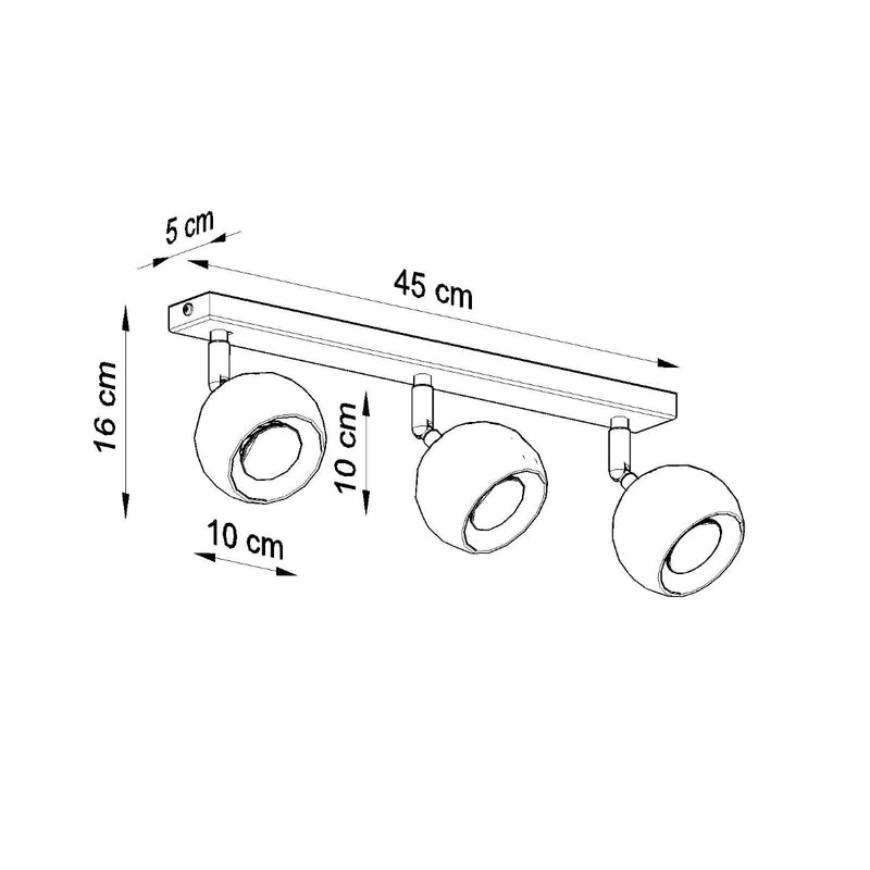 Deckenleuchte Oculare 3-Flammig Weiß, Gu10, Modernes Design-Leuchtezauber