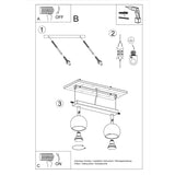 Deckenlampe Oculare 2-Flammig Schwarz-Leuchtezauber