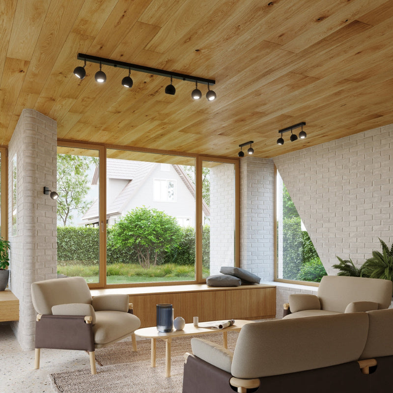 LED Deckenleuchte Oculare 4L Schwarz-Leuchtezauber