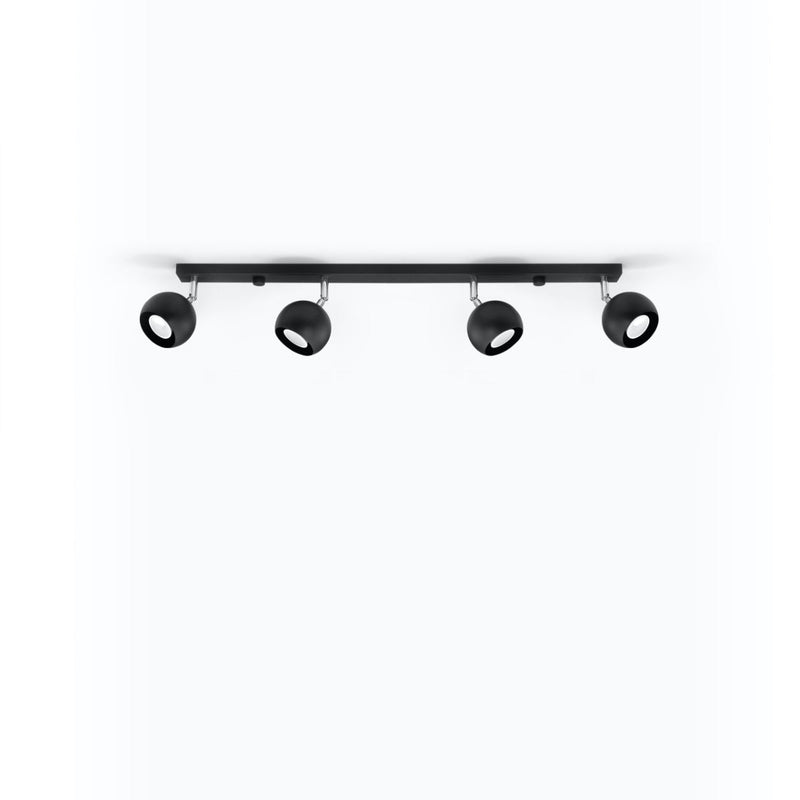LED Deckenleuchte Oculare 4L Schwarz-Leuchtezauber