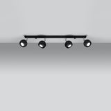 LED Deckenleuchte Oculare 4L Schwarz-Leuchtezauber