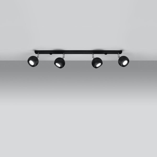 LED Deckenleuchte Oculare 4L Schwarz-Leuchtezauber