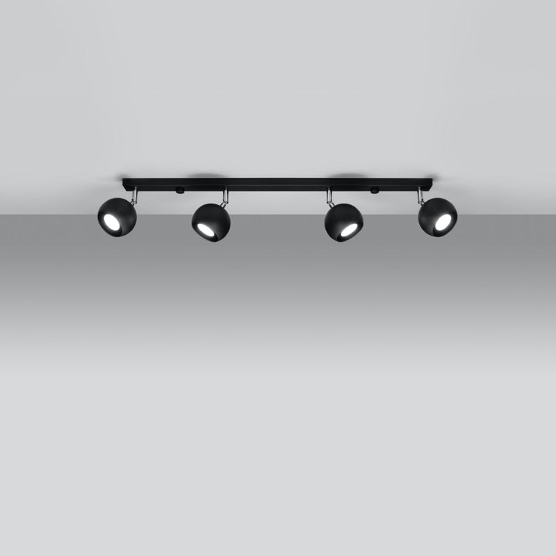 LED Deckenleuchte Oculare 4L Schwarz-Leuchtezauber