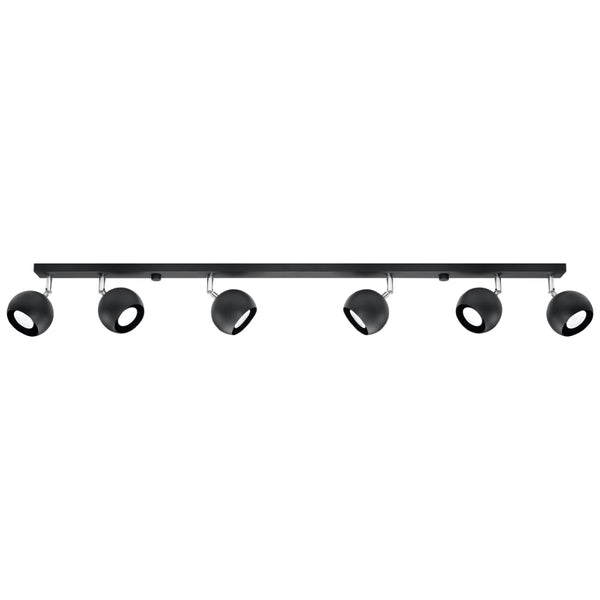 LED Deckenleuchte Oculare 6L Schwarz-Leuchtezauber