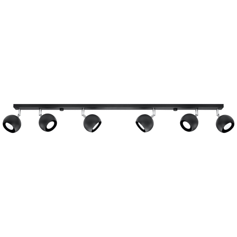 LED Deckenleuchte Oculare 6L Schwarz-Leuchtezauber