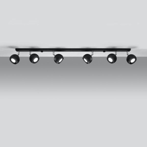 LED Deckenleuchte Oculare 6L Schwarz-Leuchtezauber