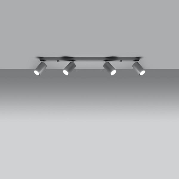 LED Deckenleuchte Ring 4L Grau Modern-Leuchtezauber