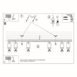 Moderne LED Deckenleuchte Ring 6L Grau-Leuchtezauber