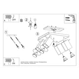 Led Deckenleuchte Merida 4 Grau Modern-Leuchtezauber
