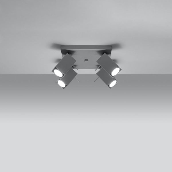 Led Deckenleuchte Merida 4 Grau Modern-Leuchtezauber