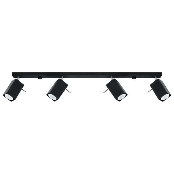 Moderne Led Deckenleuchte Merida 4L Schwarz-Leuchtezauber