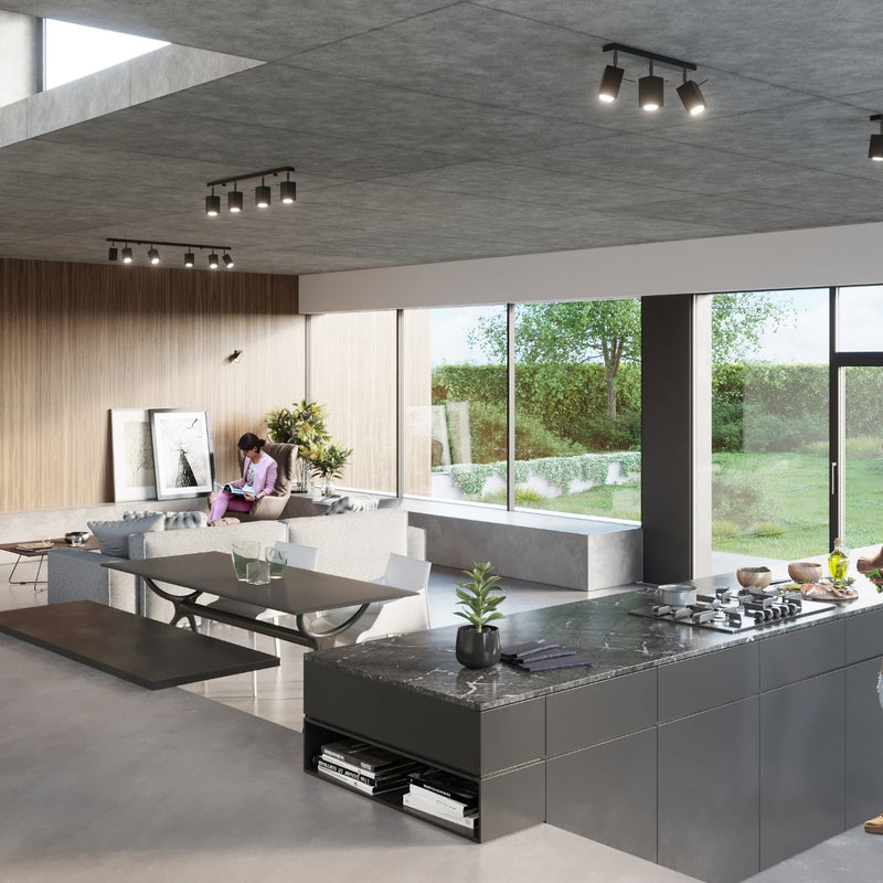 Led Deckenleuchte Merida 6L Schwarz Modern-Leuchtezauber