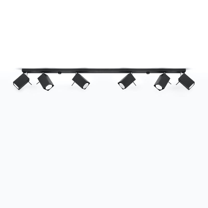 Led Deckenleuchte Merida 6L Schwarz Modern-Leuchtezauber