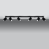 Led Deckenleuchte Merida 6L Schwarz Modern-Leuchtezauber