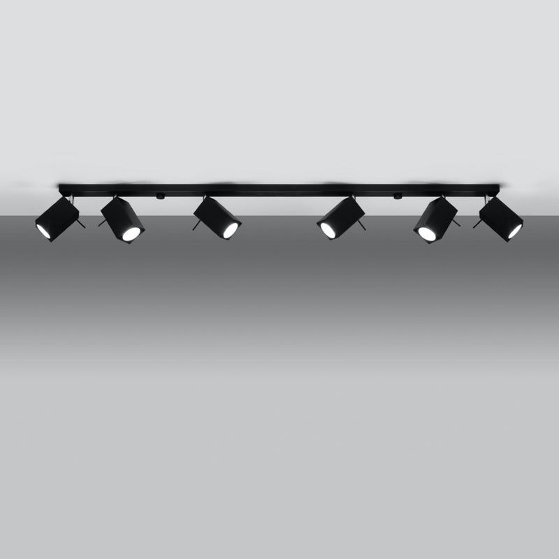Led Deckenleuchte Merida 6L Schwarz Modern-Leuchtezauber