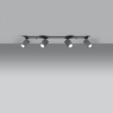 Moderne Led Deckenleuchte Merida 4L Grau-Leuchtezauber