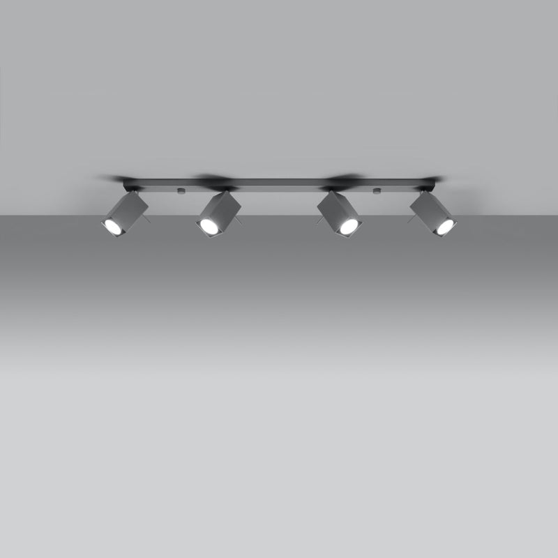 Moderne Led Deckenleuchte Merida 4L Grau-Leuchtezauber