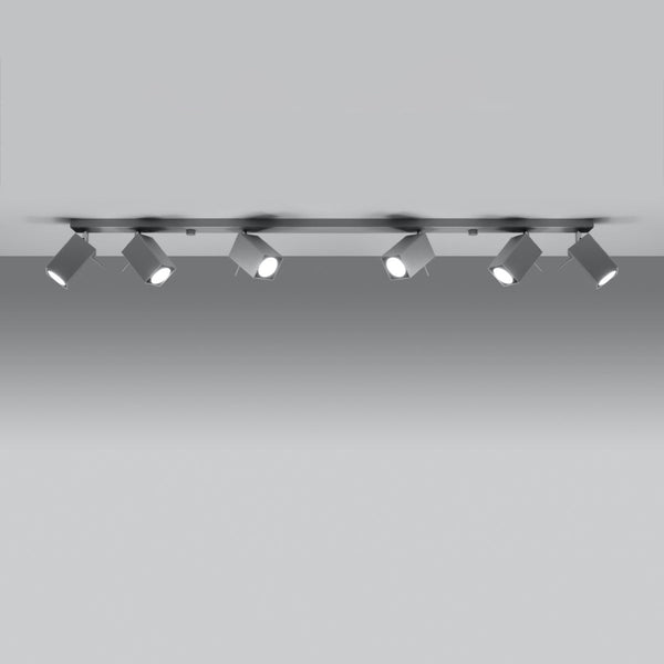 Led Deckenleuchte Merida 6L Grau Modern-Leuchtezauber