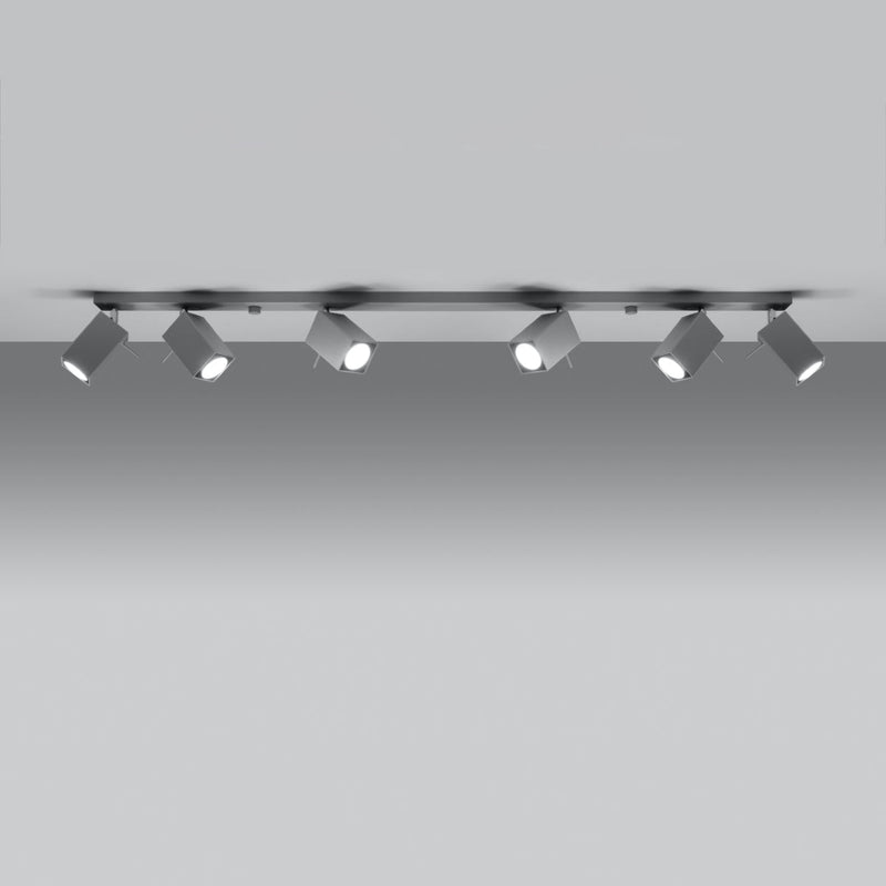 Led Deckenleuchte Merida 6L Grau Modern-Leuchtezauber