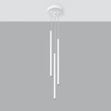 Hängeleuchte Pastelo 3-flammig Pyramide Weiß – Retro Pendellampe LED-Leuchtezauber