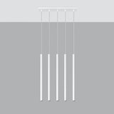 Hängeleuchte Pastelo 5-flammig Weiß – LED Design Pendelleuchte-Leuchtezauber