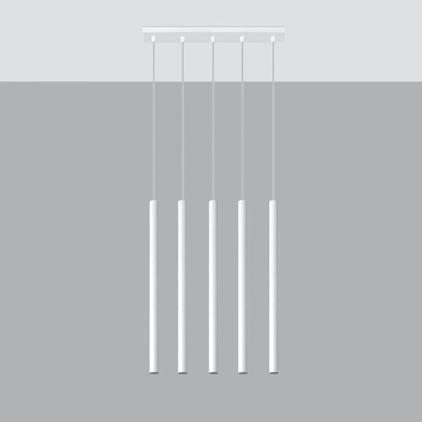 Hängeleuchte Pastelo 5-flammig Weiß – LED Design Pendelleuchte-Leuchtezauber