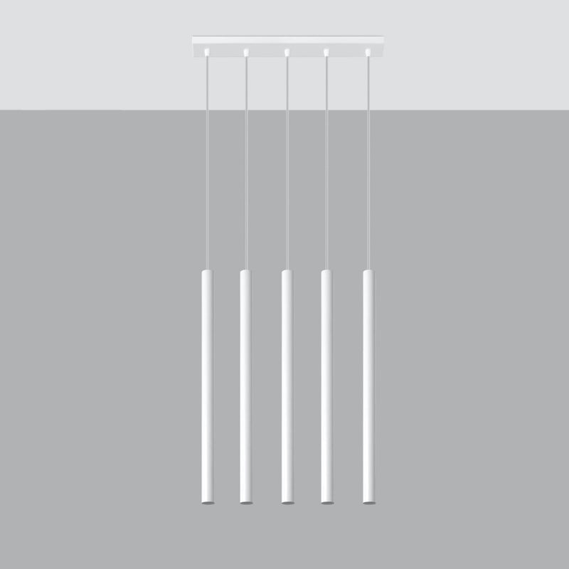 Hängeleuchte Pastelo 5-flammig Weiß – LED Design Pendelleuchte-Leuchtezauber