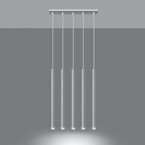 Hängeleuchte Pastelo 5-flammig Weiß – LED Design Pendelleuchte-Leuchtezauber