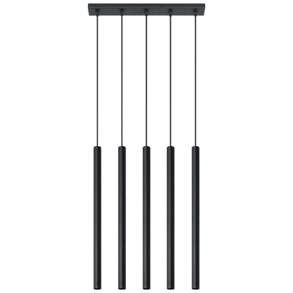 Hängeleuchte Pastelo 5-flammig Schwarz – Minimalistische LED Lampe-Leuchtezauber