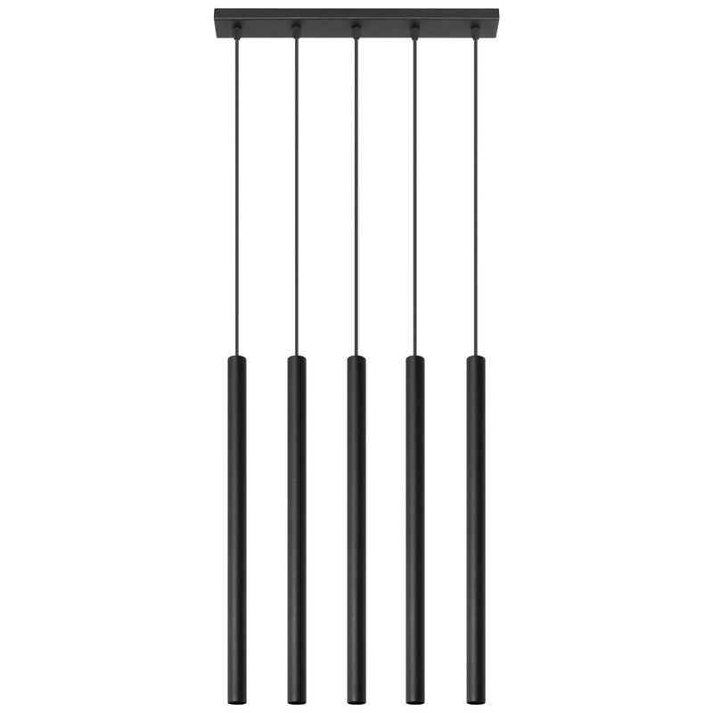 Hängeleuchte Pastelo 5-flammig Schwarz – Minimalistische LED Lampe-Leuchtezauber